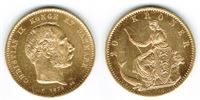 Guld 20 kr. 1873 i kv. 01 
