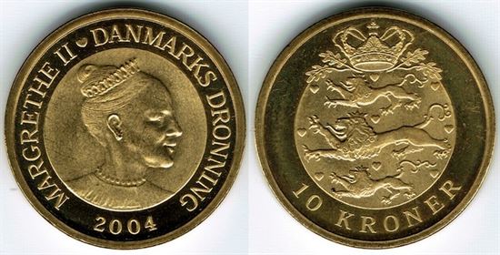 10 kr. 2004 i kv. M - pragteksemplar