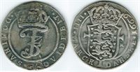 År 1660 - Fr. III - 1 krone i kv. (1) - brochespor H113A Sieg 59.1