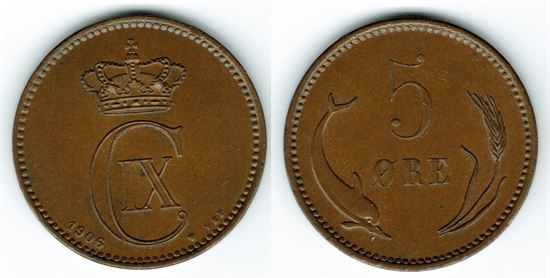 5 øre 1906 i kv. 01