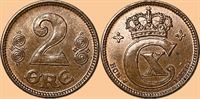 2 øre 1923 i kv. 0 - miniplet