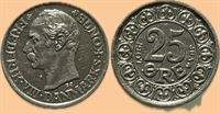 25 øre 1907 i kv. 1+ - 01