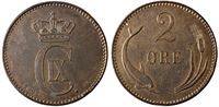 2 øre 1886 i kv. 1+ - 01/01