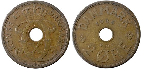 2 øre 1926 i kv. 1