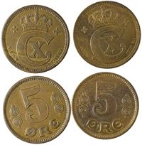 5 øre 1913 og 1923 i kv. 1+