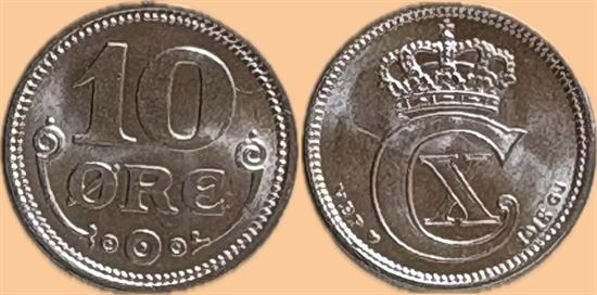 10 øre 1918 i kv. 0