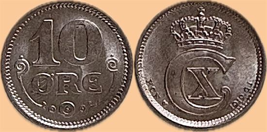 10 øre 1919 i kv. 0
