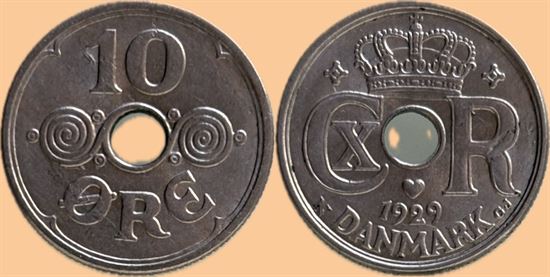10 øre 1929 i kv. 01