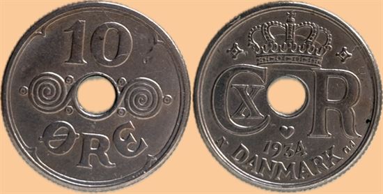 10 øre 1934 i kv. 01