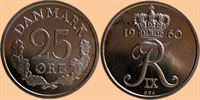 25 øre 1960 Sieg 6 i kv. M - miniplet over 19