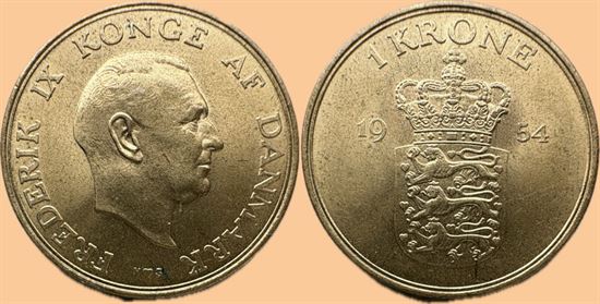 1 kr. 1954 i kv. 0