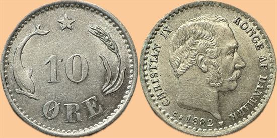 10 øre 1882 i kv. 1+ - 01