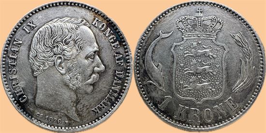 1 kr. 1876 i kv. 1+