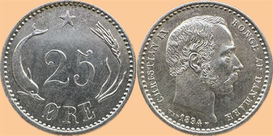 25 øre 1894 i kv. 01