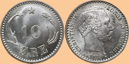 10 øre 1889 i kv. 01