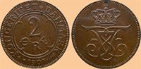 2 øre 1907 i kv. (0) - miniplet