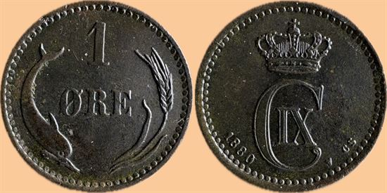 1 øre 1880 i kv. 1+ - 01