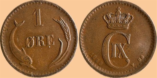 1 øre 1888 i kv. 1+ - 01