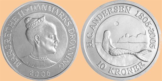 HCA: 10 kr. 2005 - Den Lille Havfrue - SØLV