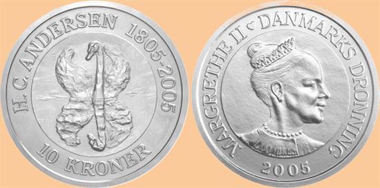 HCA: 10 kr. 2005 - Den Grimme Ælling - SØLV