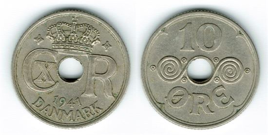 Færøerne: 10 øre 1941 i kv. 1+ - 01