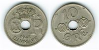 Færøerne: 10 øre 1941 i kv. 1+
