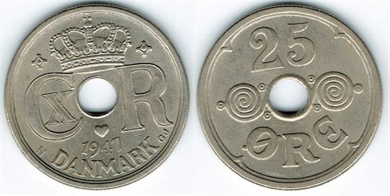 25 øre 1947 i kv. 01 - 0