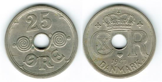 25 øre 1947 i kv. 01