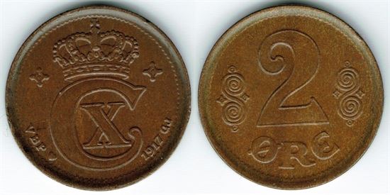 2 øre 1917 i kv. 01