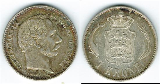 1 kr. 1875 i kv. 1 - 1+