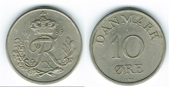 10 øre 1959 i kv. 1