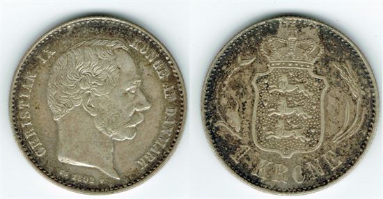 1 kr. 1892 i kv. 1+