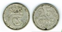 25 øre 1916 i kv. 1+