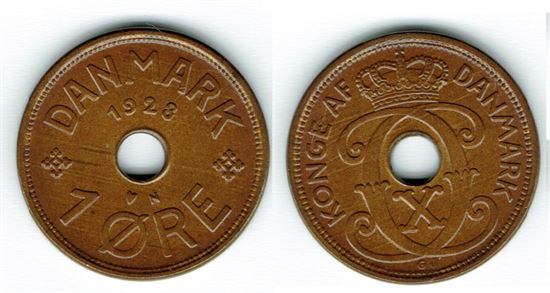 1 øre 1928 i kv. 0