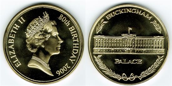 England: Medalje Elizabeth II 80 års fødselsdag i 2006
