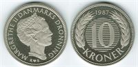 10 kr. 1987 i kv. M - Pragteksemplar