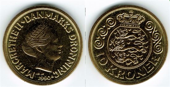 10 kr. 1990 i kv. S