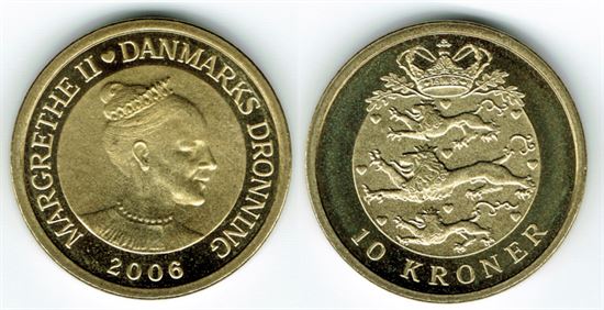 10 kr. 2006 i kv. S - M - Pragteksemplar med medaljeprægskarakter