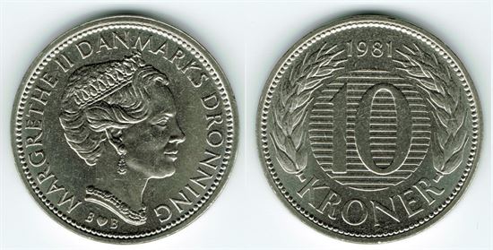 10 kr. 1981 i kv. 0