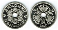 2 kr. 2009 i kv. S - fra Kgl. møntsæt