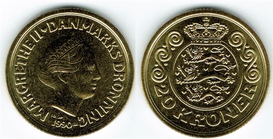 20 kr. 1990 i kv. S