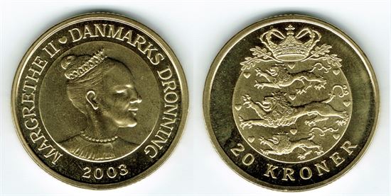 20 kr. 2003 i kv. S - pragteksemplar