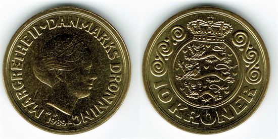 10 kr. 1989 i kv. S