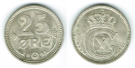 25 øre 1919 i kv. 01