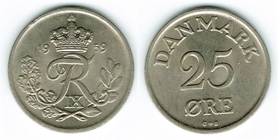 25 øre 1959 i kv. 01