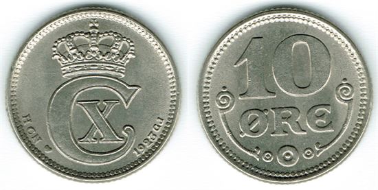 10 øre 1923 i kv. 0