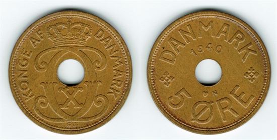 5 øre 1940 i kv. 01 - 0