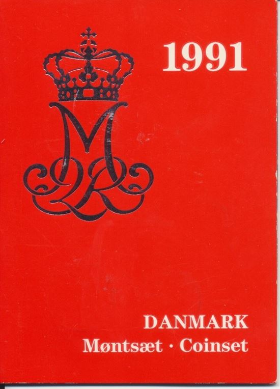 Kgl. møntsæt år 1991 - lettere slidt på kanterne