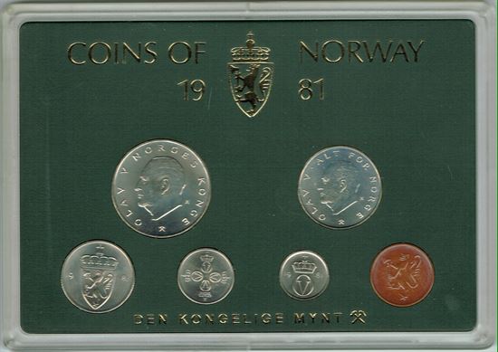 Norge: Kgl. Møntsæt år 1981, 1982, 1983