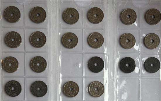 10 øre 1924 - 1988 komplet